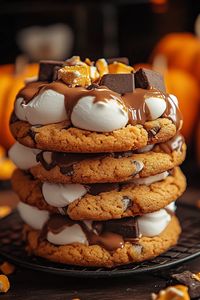 How to Make Gooey Pumpkin S’mores Cookies – A Fall Favorite! - MmmRecipes : Easy and Delicious Recipes