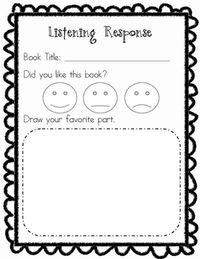 Have your early elementary children respond to what they listen to in the listening center with this sheet