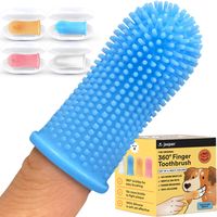 PRICES MAY VARY. 360º DESIGN - Our patented finger toothbrush for dogs allows easy cleaning of the entire mouth with just a few swipes. Provide thorough teeth cleaning for your pets with ease. Ideal for use with any CET enzymatic dog tooth paste. Jasper's original pet toothbrush provides exceptional plaque reduction, teeth whitening, and breath-freshening advantages over knock-off brands. FOR SMALL & LARGE PETS - Our large & medium dog breed, cat, and puppy tooth brushing kit works well on all b