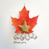 With maple leaves - Hyemi Jeong.