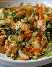 Savor The Flavor: Chinese Chicken Cabbage Stir-fry - My Home Made Recipe