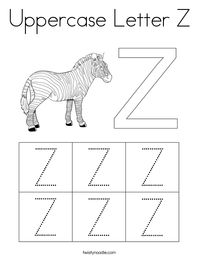 Uppercase Letter Z Coloring Page - Twisty Noodle