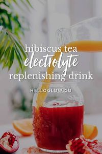 Hibiscus Tea Electrolyte Replenishing Drink from Hello Glow