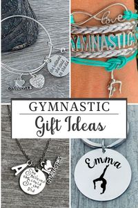 Looking for a gift for a special gymnast? We have a large selection of high quality, affordable gymnastics jewelry. Check out our gymnastics bracelets, keychains, necklaces, earrings, hair ties, scrunchies and more. We have something for everyone:)