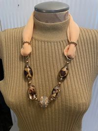 Buttercup yellow scarf necklace