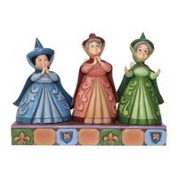 PRICES MAY VARY. “Three Fairies” from the Disney Traditions by Jim Shore line Features characters from Walt Disney’s “Sleeping Beauty” reimagined in the style of handcrafted folk art Figurine captures Flora, Fauna, and Merryweather in beautiful detail Accurate features sculpted in hand-painted stone resin