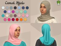 Casual hijab for Sims 4