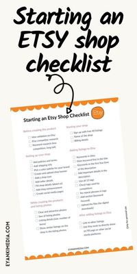 If you are thinking to open an Etsy store, this free starting an Etsy shop checklist PDF is for you!