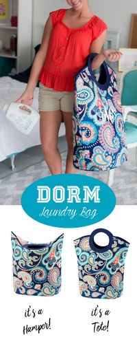 Personalized mega laundry totes are a must-have back to school accessory for dorm rooms and apartments.  These neat, functional soft-sided tote bags are easy-to-carry and can be folded down to create a laundry hamper or held upright to be used as a tote bag. Personalize your bag with a monogram for the perfect college gift idea.  These laundry bags can be ordered here: http://www.tippytoad.com/personalized-mega-laundry-tote-bags.asp