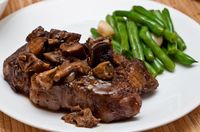 Bison with Mushrooms and Onions Recipe--- Blood type o-nonsecretor might want to omit the Balsamic vinegar