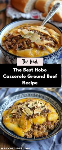 Hobo casserole is a delicious blend of ground beef, veggies, and cheese, creating a hearty meal that's simple to prepare. It's ideal for a cozy family dinner or potluck.