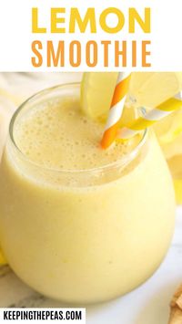 A bright and refreshing lemon smoothie is the epitome of sunshine in a glass! Tart lemon is combined with sweet and creamy mango and pineapple for a tropical smoothie that is refreshing any time of year!