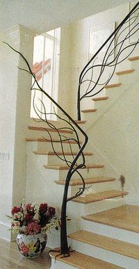 Tree banister...this is awesome.