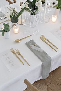 Hochyeit Tischdeko schlicht und elegant - Wedding table setting