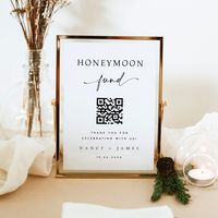 Honeymoon Fund QR Code Sign Editable Template, Wedding Honeymoon Fund Sign, Venmo QR Code Modern Wedding Sign, Modern Wedding. This Honeymoon Fund QR Code Sign Template is perfect for you if you are looking for a pretty and easytocustomize Wedding Sign. This Minimalist Wedding Reception Decor is great to save on your wedding budget and easy to edit with INSTANT DOWNLOAD. It's an INSTANT DOWNLOAD, so you get access to your template after your purchase within just a few minutes and edit in a template editor named TEMPLETT, which will open in your browser directly when you click on the link you receive. No need to install any softwares or download fonts. Please note that this is a DIGITAL DOWNLOAD only, no physical product will be shipped. You can easily print your templates at home, in a loc