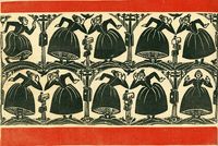 Virginia Lee Burton Demetrios (Folly Cove Designers) ~ Gossips ~ block print on cotton