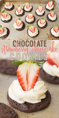 Chocolate Strawberry Cheesecake Cookies - Cooking With Karli