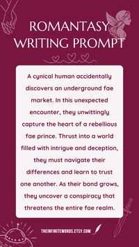 Enchantment Magical realism Love spells Fairy tale retellings Mythical creatures Star-crossed lovers Forbidden love Supernatural quest Mystical worlds Destiny Adventure Dreamscapes Sorcery Passion Heroic romance Time travel Plot twist ideas Character development prompts, Heroine journey Enchanting tales Magical realism Fantasy genre exploration Novel Writer Whimsical adventures Writing challenge Worldbuilding tips Narrative techniques  Mood board inspiration Villain love Character arcs Magic systems Bookish aesthetic Dialogue inspiration Romantic fantasy tropes Writing sprints Narrative resource Story structure Creative prompts for writers Booktok Writergram Bookstagram theinfinitewords