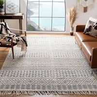 Loon Peak Kempner Southwestern Handmade Flatweave Wool Ivory/Blue Area Rug | Wayfair