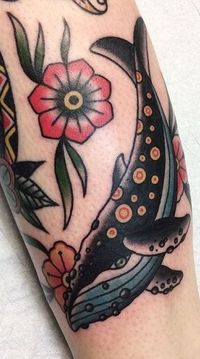 << Check out more Whale Tattoos and Ideas #tattoomenow #tattooideas #tattoodesigns #tattoos #whale #traditional