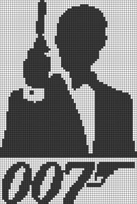 007 James Bond Perler Bead Pattern