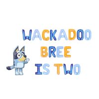 Wackadoo Custom Name is Two Bluey Balloon Banner Bluey Themed Birthday Decorations Kids Bluey Birthday Party Decor Bluey Balloon Bluey Party - Etsy