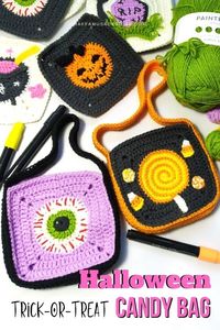 How to Crochet a Granny Square Trick-or-Treat Bag for Halloween