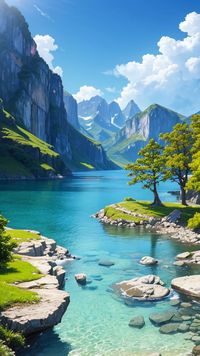 Topic : Wonderful Mountain View for phone wallpaper. Visit my website to access many high quality UHD photos. #beautifulview #landscape #scene #scenery #lake #moutain