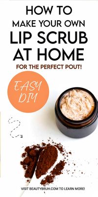 Easy DIY Coffee Lip Scrub Recipe to make at home for the perfect pout!