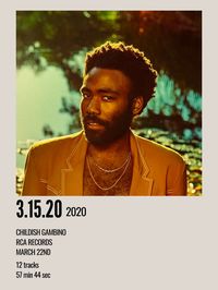 minimal aesthetic polaroid album poster for donald glover presents 3 15 20