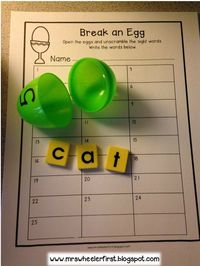 Free Easter egg sight word activity