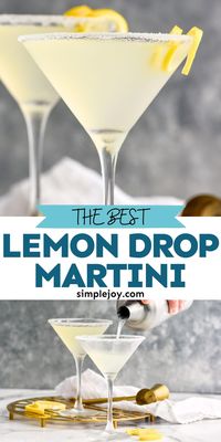 This Lemon Drop Martini will make you feel like you are at a high end bar right in your own home. Made with just a few simple ingredients, this martini recipe is going to become your new favorite!