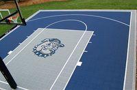 32x34 basketball Court complete with logo! Show off your colours while showing off your moves! Total Sport Solutions, Ontario, Quebec and the Maritimes, Canada