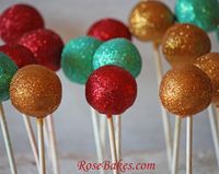 Christmas Cake Pops - Glittery, Sparkly Christmas Ball Cake Pops!