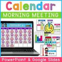 Digital Calendar Morning Meeting | Google Slides | PowerPoint | TpT