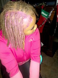 Pink, blonde, dreads, locs, hairstyles