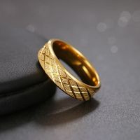 Matte Geometric Design Golden Ring For Women | Mens wedding rings gold, Gold ring designs, Mens ring designs