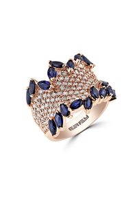 Effy 14K Rose Gold Blue Sapphire and Diamond Ring, 4.66 TCW - Final Call - Specials