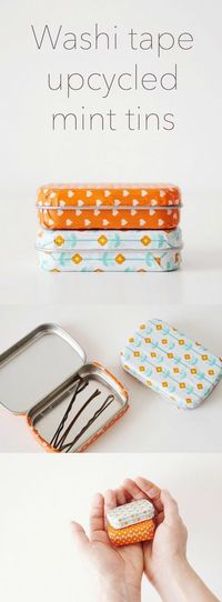 Washi tape craft idea. Good storage for bobby pins, medicine, etc.