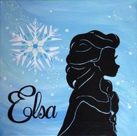 Elsa and Anna Frozen Inspired Silhouette by GingerBoutique2