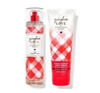 2 Piece Bath & Body Works Gingham Love Fragrance Set -  Fine Fragrance Mist & Body Cream Scented with notes of Sugared Red Berries, Blushing Freesia, and Rose Meringue that captures the essence of love at first sight. This set makes a wonderful gift or addition to your own personal fragrance collection. Set includes  1- 8 oz Ultimate Hydration Body Cream and 1- 8 fl oz Fine Fragrance Mist.