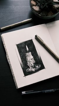 Here's a little ink sketch I made 😊 As it's getting dark and cold outside I really felt like sketching a candle. Materials used: Micron liners in sketchbook I also have a blog where I share some drawing tips and tutorials ❤️ make sure to check it out! Art by Sabrina Hassler | Sabrillu #inktober2020 #zeichnung #inkdrawing #inkillustration #tuschezeichnung #finelinerart #finelinerzeichnung #inking #candledrawing #skizze #skizzenbuch #illustration #drawinginspiration #drawingskills #drawing