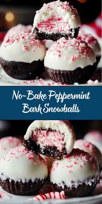 These No-Bake Peppermint Bark Snowballs are a festive and easy holiday treat! With creamy chocolate, refreshing peppermint, and a coating of powdered sugar, these bite-sized snowballs are perfect for any holiday gathering. They require no oven time, making them quick and fun to prepare. Ideal for gifting or as a sweet snack during the holiday season.