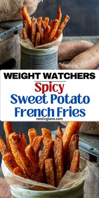 Weight Watchers Spicy Sweet Potato French Fries Recipe. An easy, low point side dish that's full of flavor and healthier than regular fries.