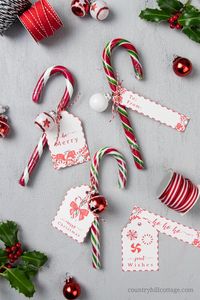 Super easy DIY candy change gift idea! It takes one than a 1 minute to decorate a candy cane with twine and a free printable holiday gift tag. This simple and affordable handmade holiday gift ideas is great for teachers, the mailman, helpful neighbors, study groups, coworkers, or anyone difficult to shop for and an easy craft idea for teachers and kids. Tab for the printable Christmas gift tags. #candycane #candycanegifts #gifttag #holidaygift #christmasgifts #gift | countryhillcottage.com