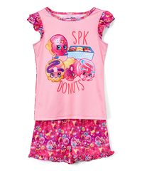 Shopkins™ Pink & Purple 'SPK Donuts' Pajama Set - Toddler & Girls