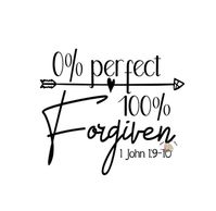 0% Perfect 100 percent Forgiven svg CUT file file Faith svg | Etsy