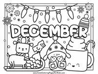 December Coloring Pages: 4 Free Printable Coloring Sheets - Cute Coloring Pages For Kids