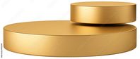 Empty golden product display podium setup with two gold circular podiums of different sizes Stock Illustration | Adobe Stock