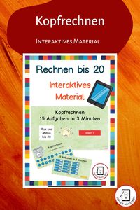 15 Additions - und Subtraktionsaufgaben in 3 Minuten lösen. Ein interaktives Spiel mit insgesamt 20 Folien. QR-Code einscannen lassen und schon rechnen die Kinder los. Nach der Eingabe erhalten die Kinder eine sofortige Rückmeldung.